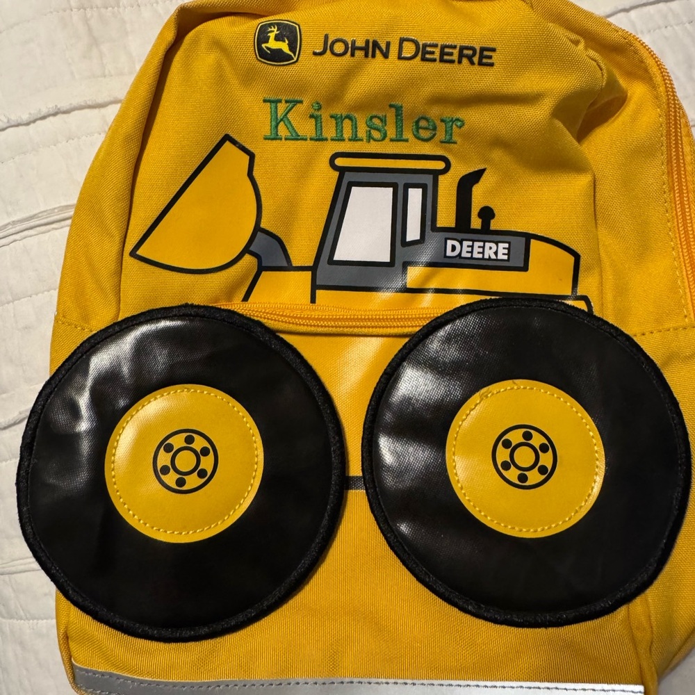 John Deere Kids Yellow and Black Backpack